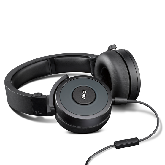 Y55 - Black - High-performance DJ headphones with in-line microphone and remote - Detailshot 1