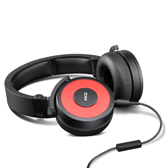 Y55 - Red - High-performance DJ headphones with in-line microphone and remote - Detailshot 1