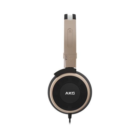 Y 30 - Brown - Stylish, uncomplicated, foldable headphones with 1 button universal remote/mic - Detailshot 1