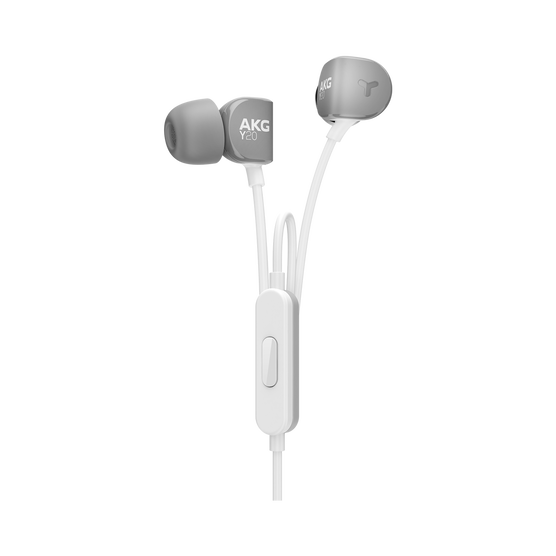 Y20U - Grey - Signature AKG in-ear stereo headphone that takes your calls - Hero